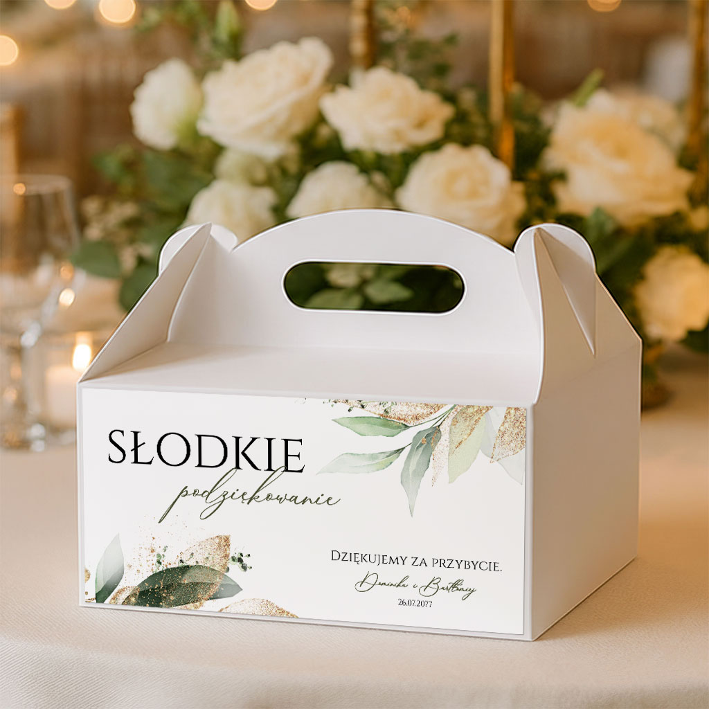 Naklejki na pudełka na ciasto 3 szt. - Eukaliptus