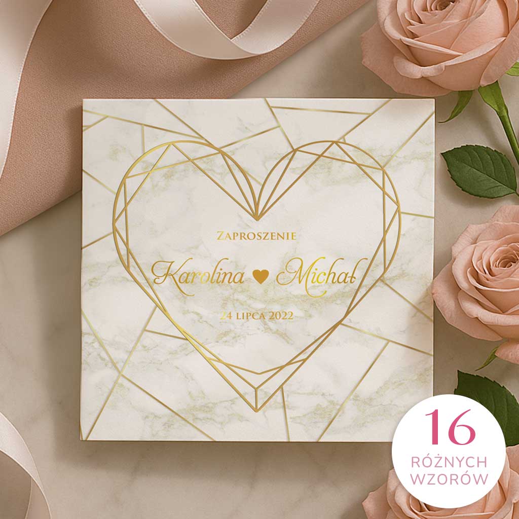 Zaproszenia Ślubne - Marmurkowa