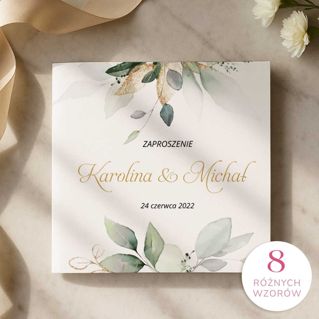 Zaproszenia Ślubne - Eukaliptus
