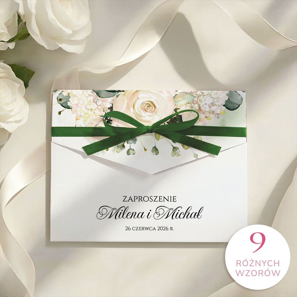 Zaproszenia ślubne kopertówki - Irma