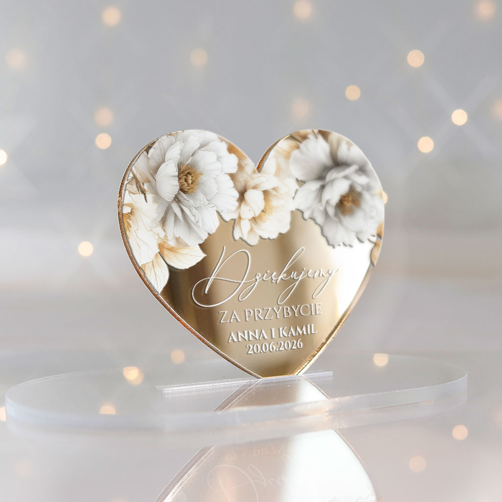 Magnesy lustrzane z podziękowaniem - Miriam i Julianna