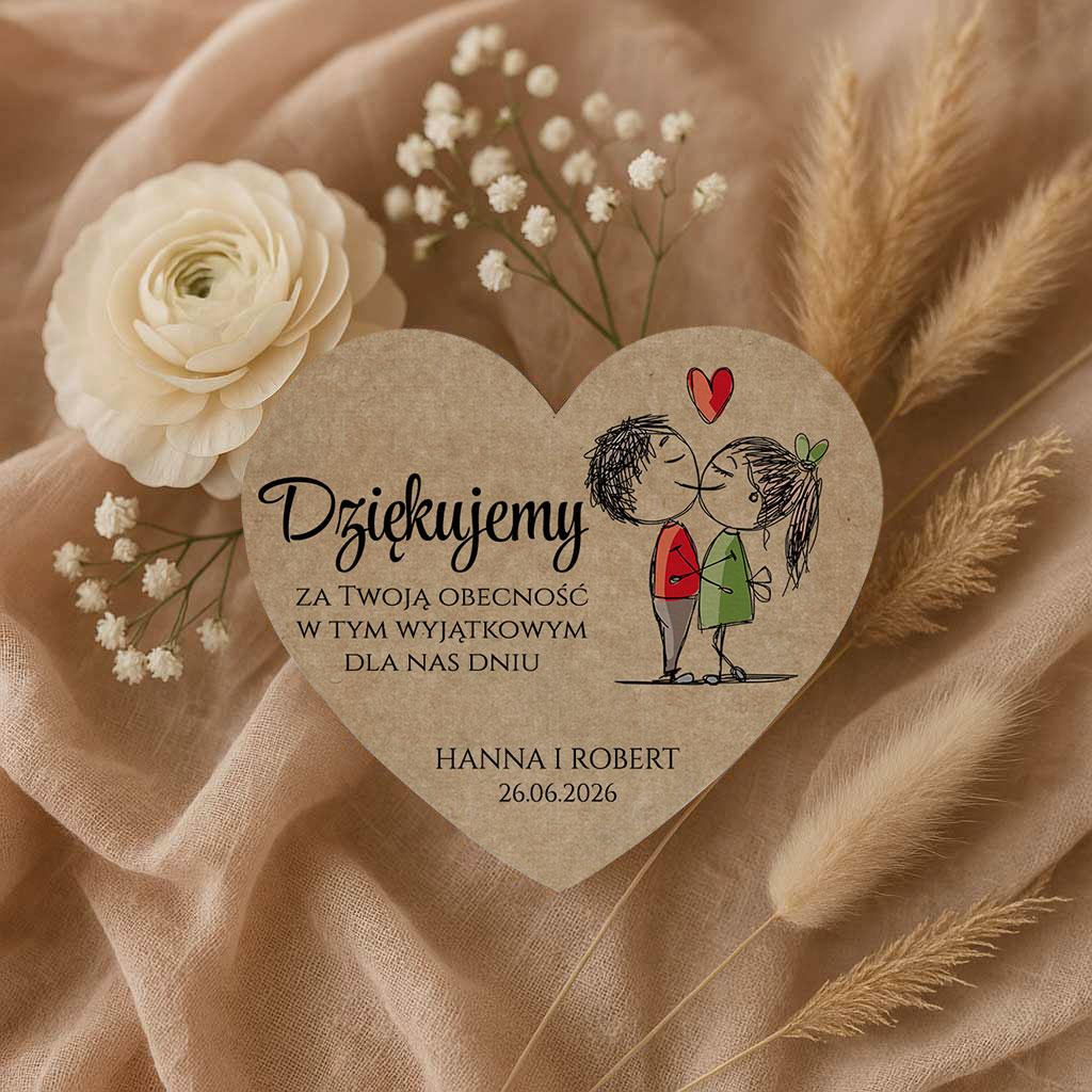 Magnesy z podziękowaniem - Ludki