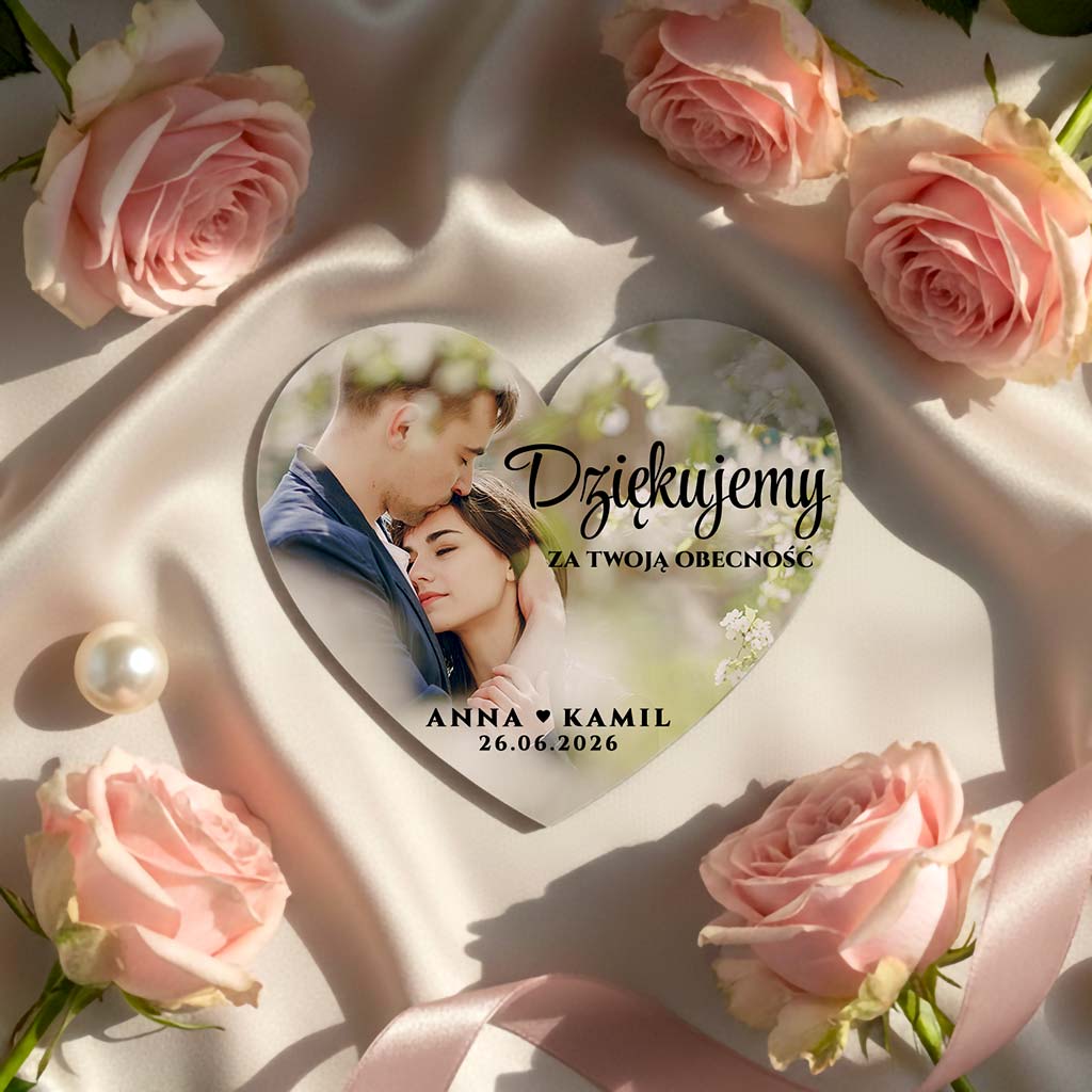 Magnesy z podziękowaniem ze zdjęciem