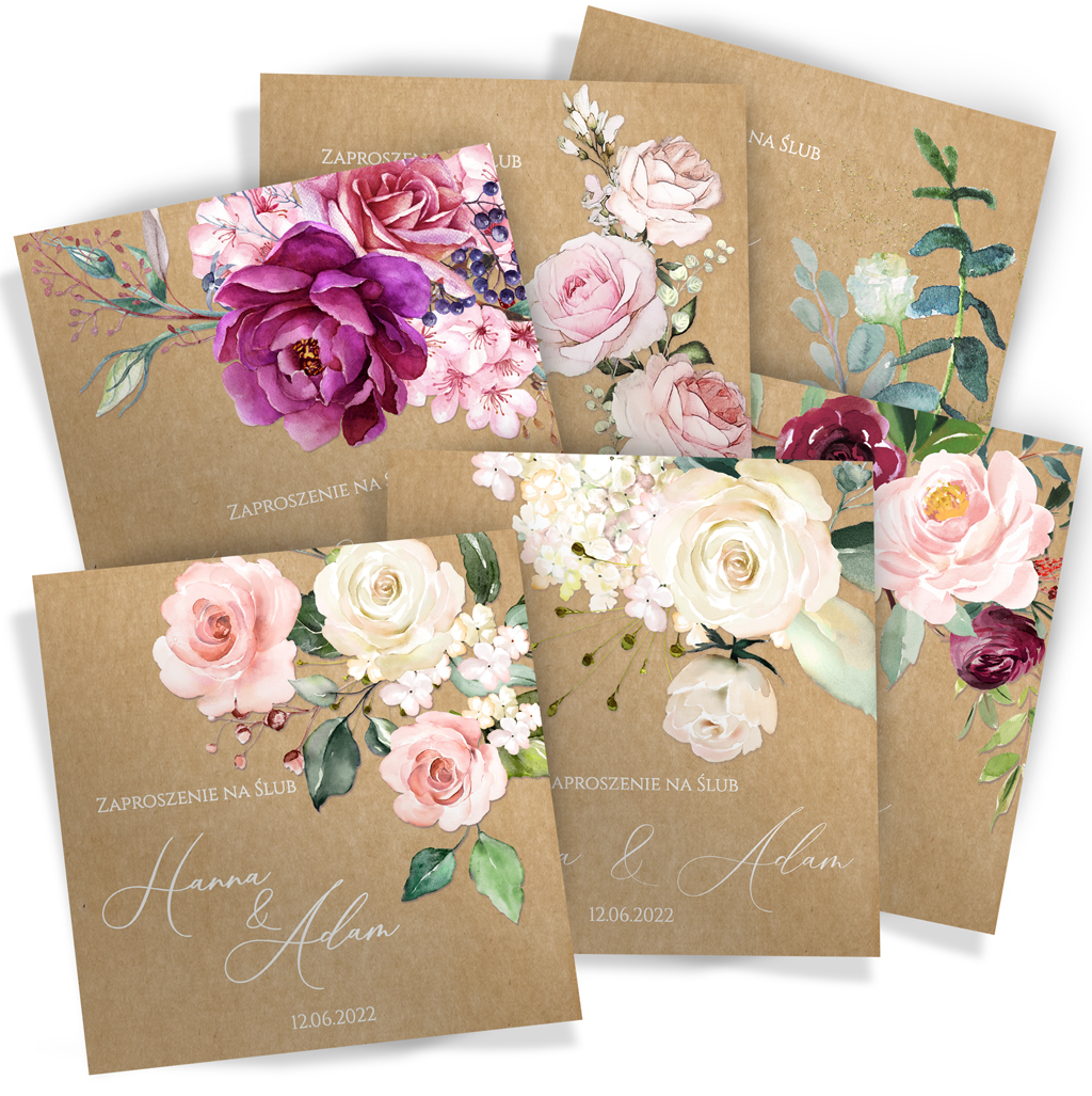 Próbki Zaproszenia Ślubne Helen K3 6szt