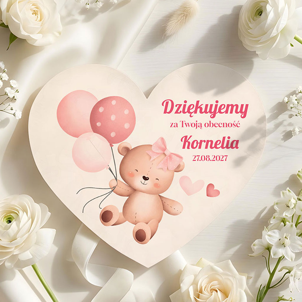 Podziękowania dla gości magnesy na Chrzest 7