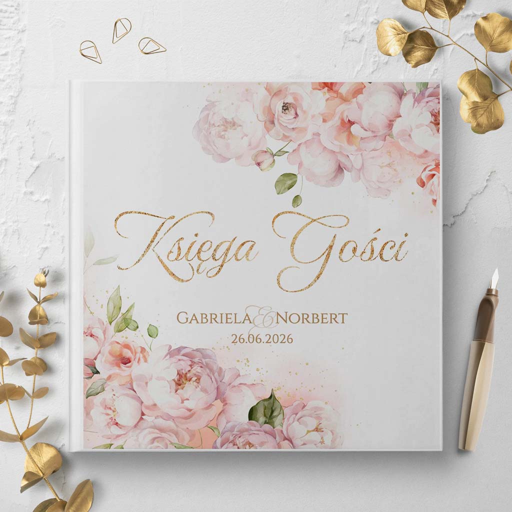 Księga gości weselnych - białe/czarne karty - Dafne2