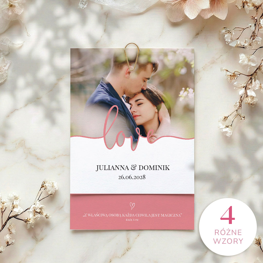 Zaproszenia ślubne ze zdjęciem - Ester