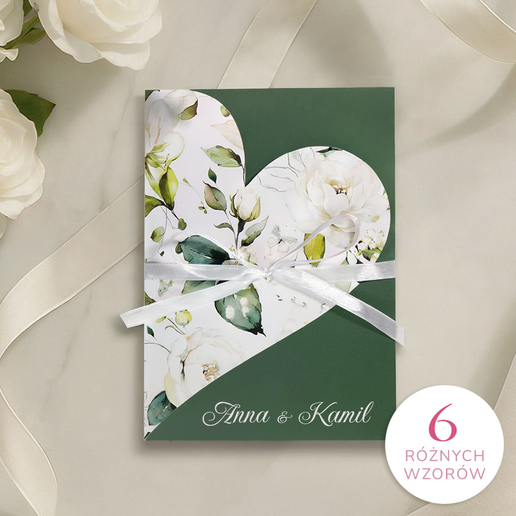 Zaproszenia ślubne A6 składane - Julia