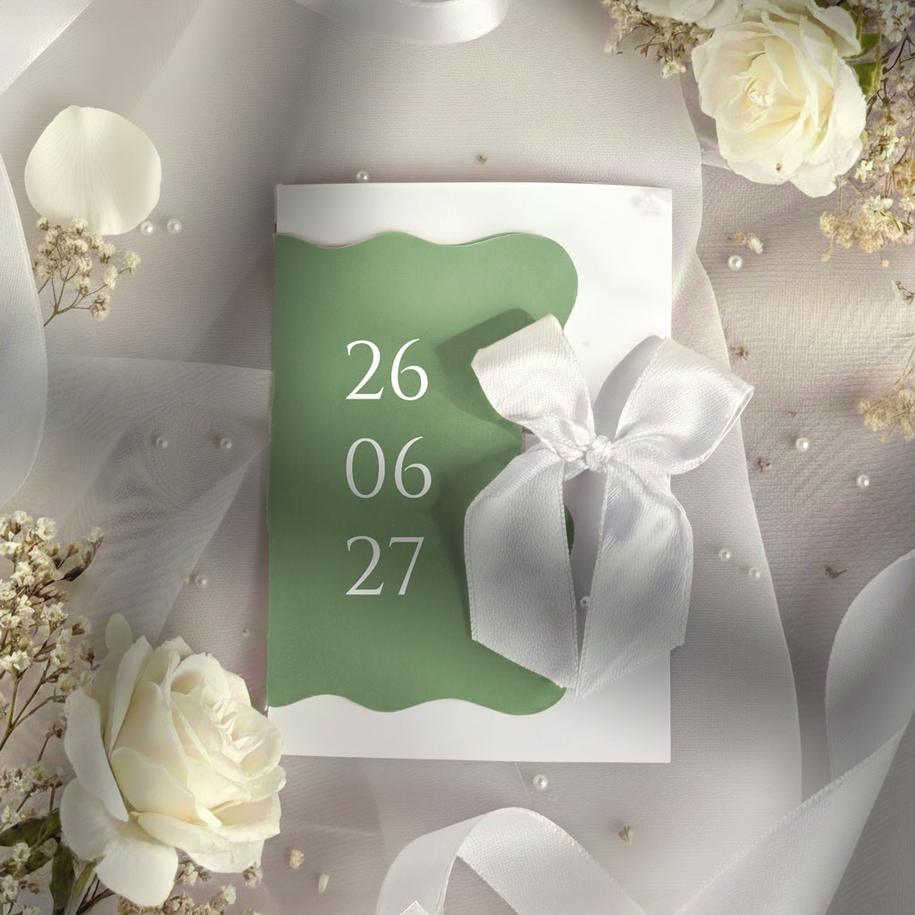 Zaproszenia ślubne A6 składane - Demi