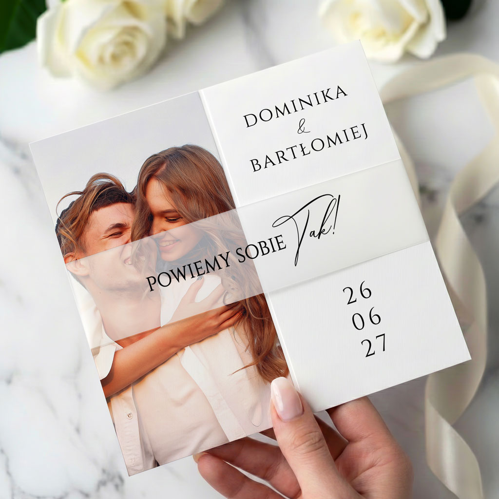 Zaproszenia Ślubne Brama ze zdjęciem - Nina2