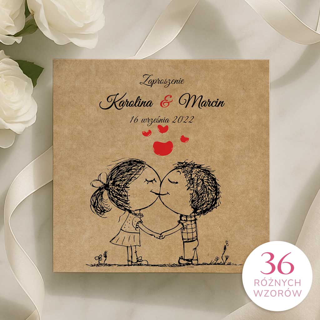 Zaproszenia Ślubne Eko - Ludki