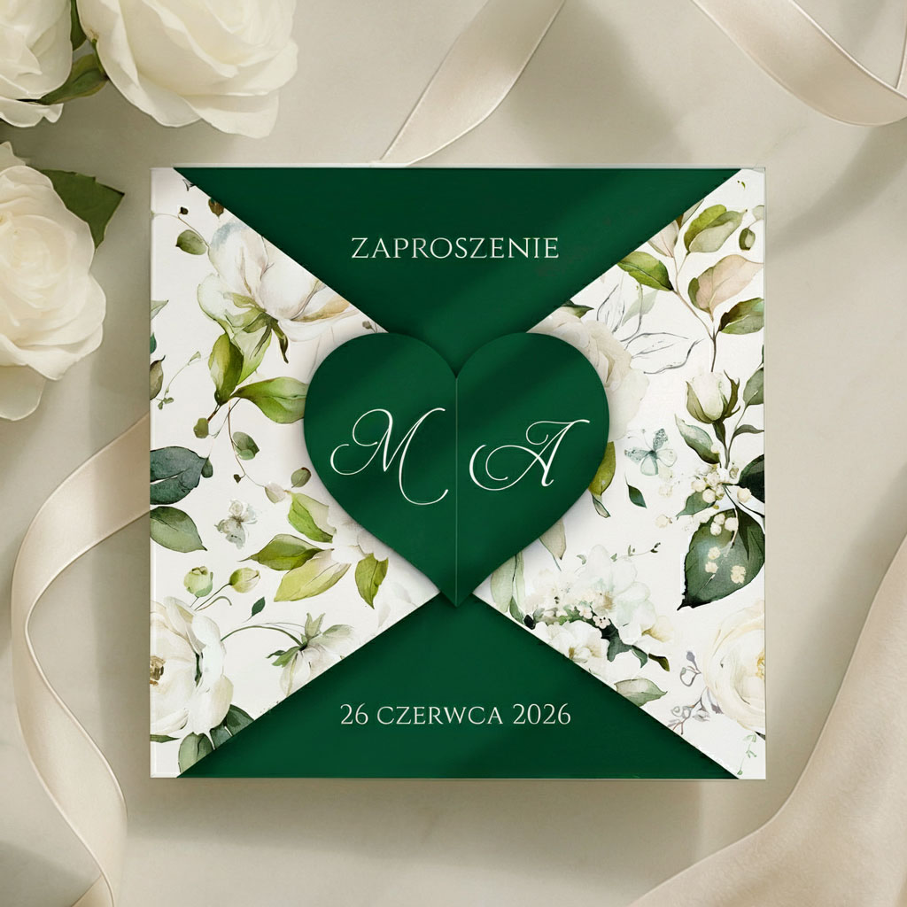 Zaproszenia Ślubne składane - Ewelina