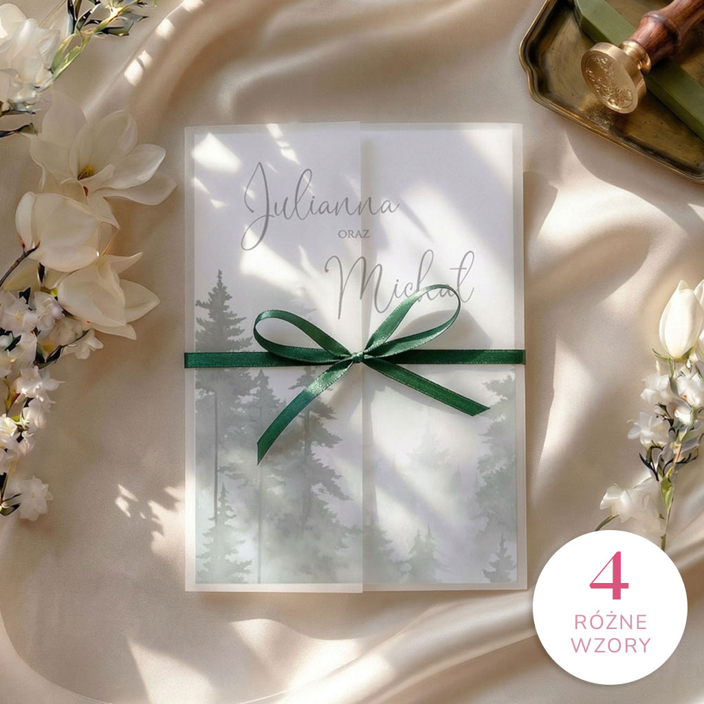 Zaproszenia ślubne z kalką - Daniela