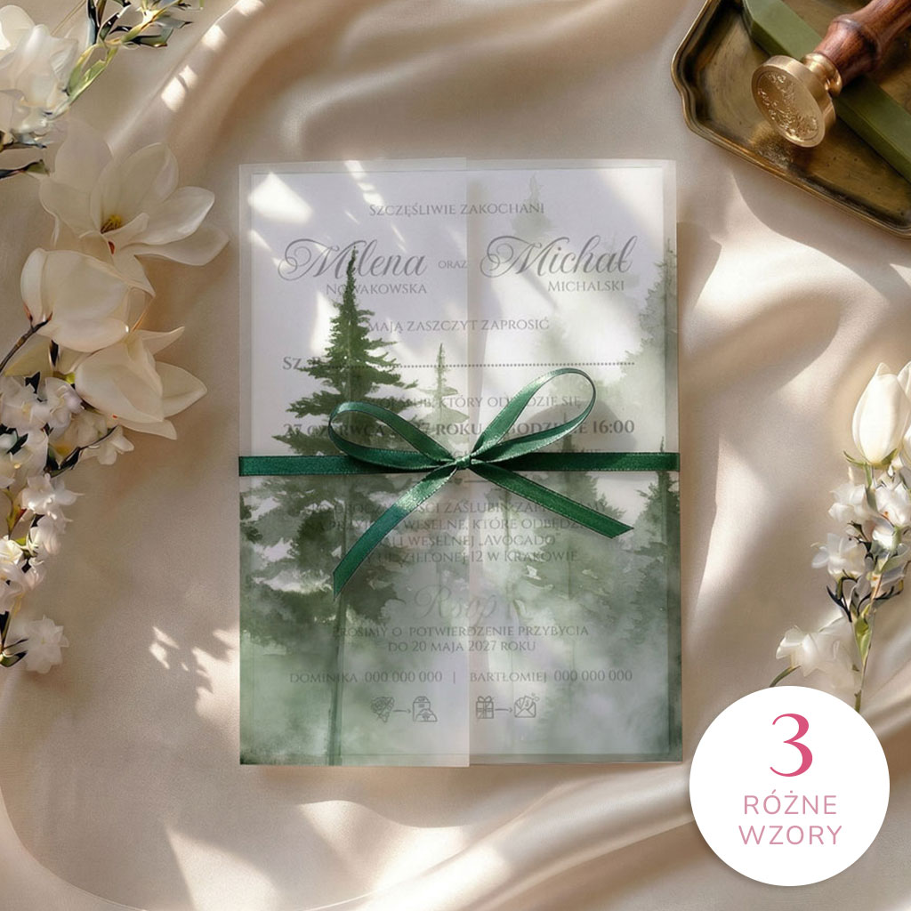 Zaproszenia ślubne z kalką - Daniela2