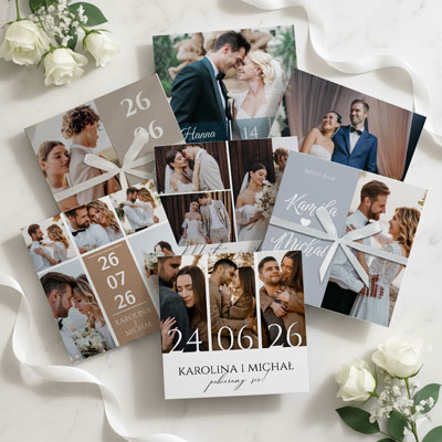 Zaproszenie ślubne ze zdjęciem