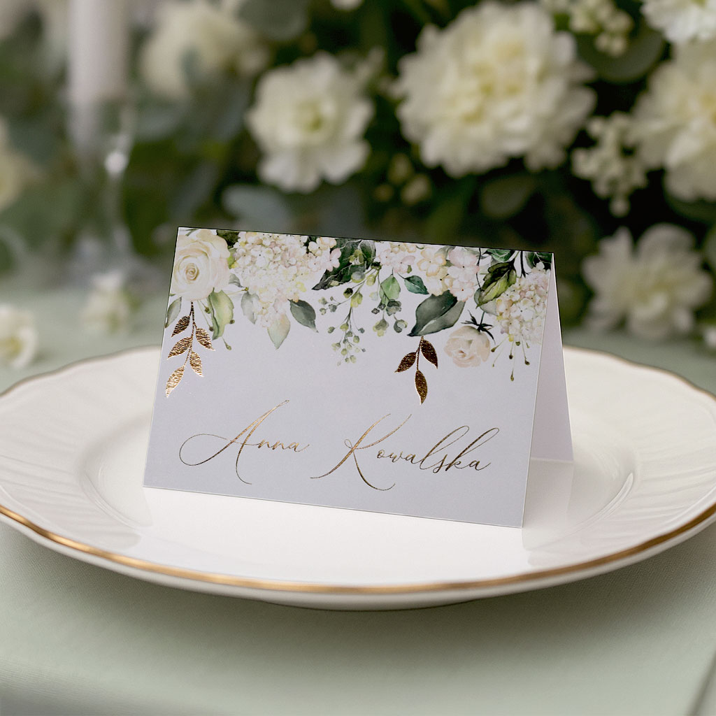 Złocone winietki na stół - Elza4