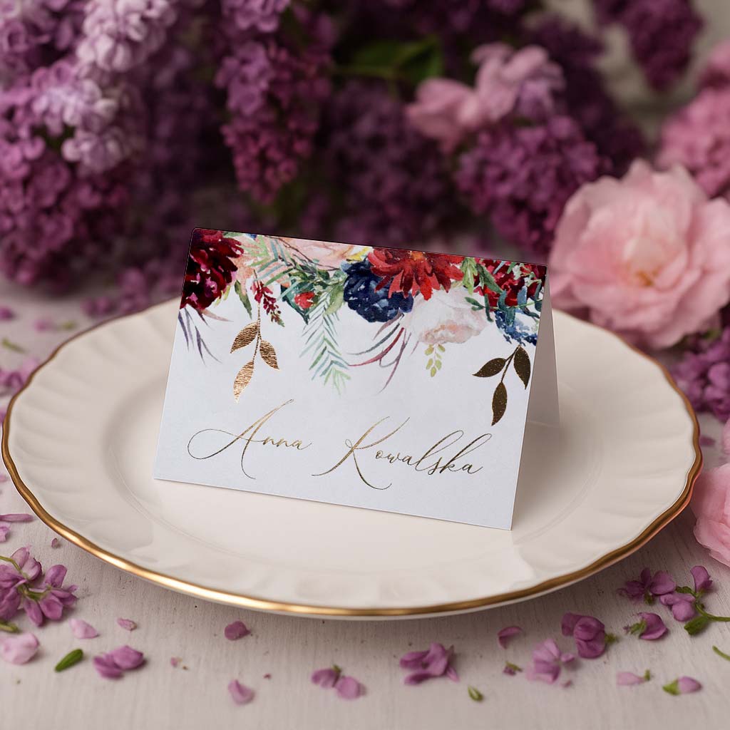 Złocone winietki na stół - Elza8