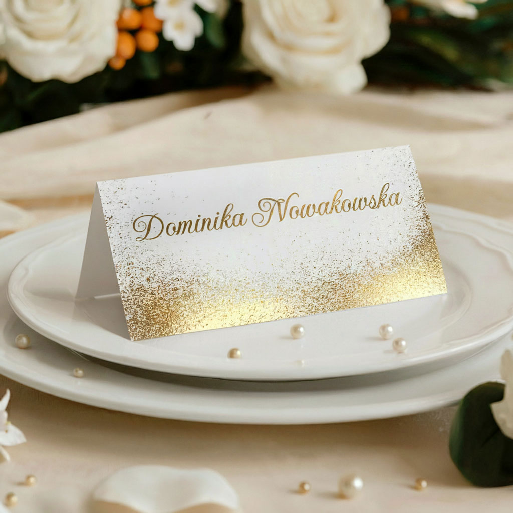 Złocone winietki na stół - Ofelia4