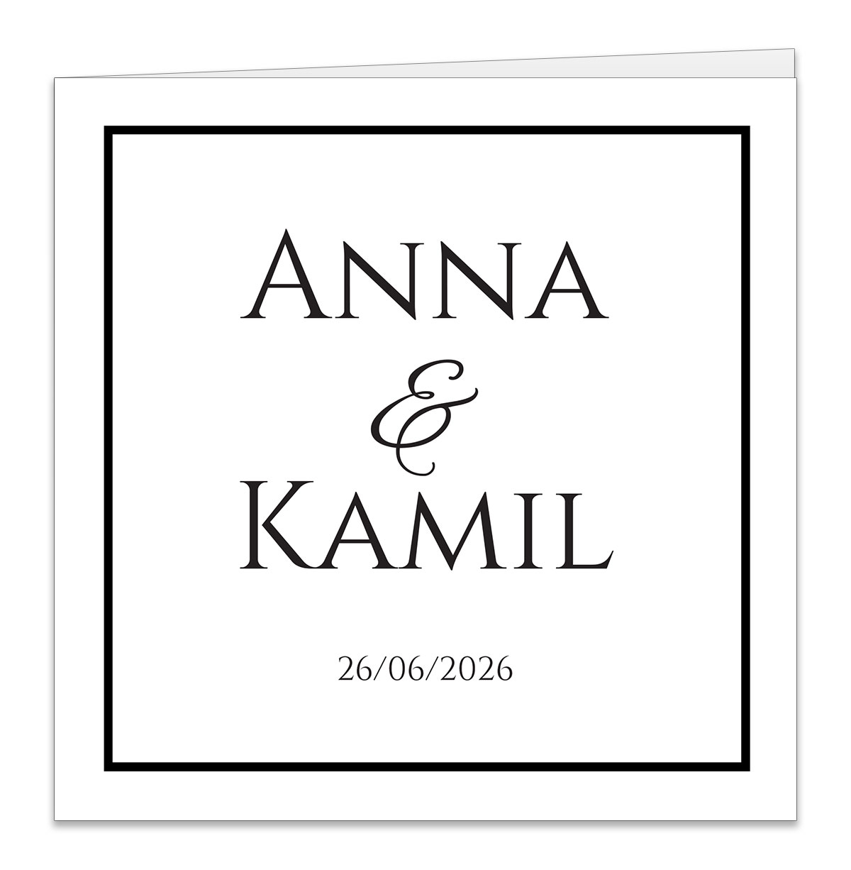 Złocone zaproszenia ślubne Ofelia