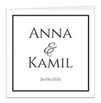 Złocone zaproszenia ślubne Ofelia