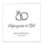 Złocone zaproszenia ślubne Ofelia