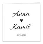 Złocone zaproszenia ślubne Ofelia