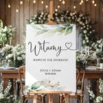 Tablica powitalna 50x70cm PION - Eukaliptus