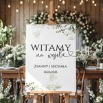 Tablica powitalna 50x70cm PION - Eukaliptus