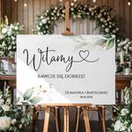 Tablica powitalna 50x70cm POZIOM - Eukaliptus