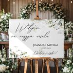 Tablica powitalna 50x70cm POZIOM - Eukaliptus