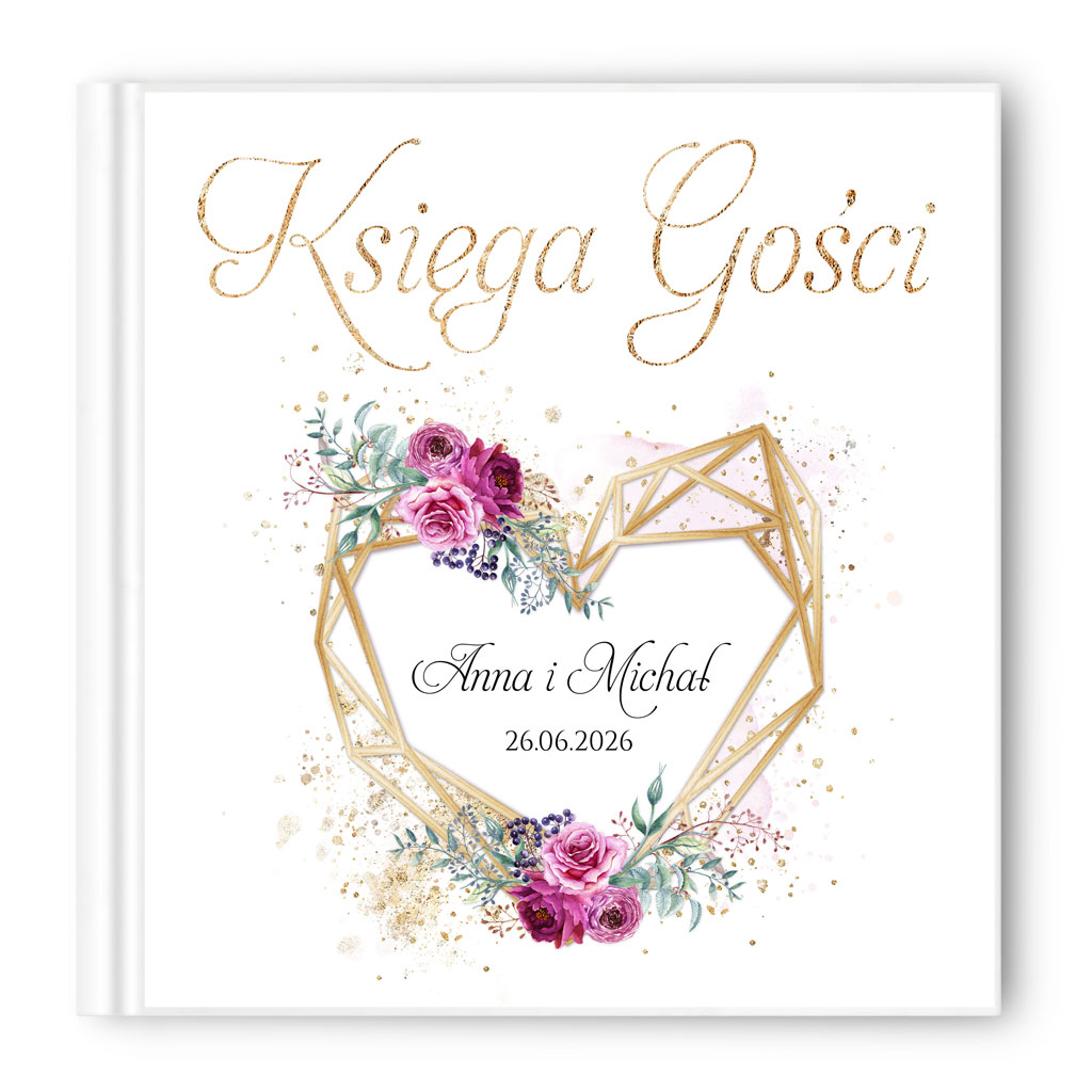 Księga gości weselnych - białe/czarne karty - Ariana2