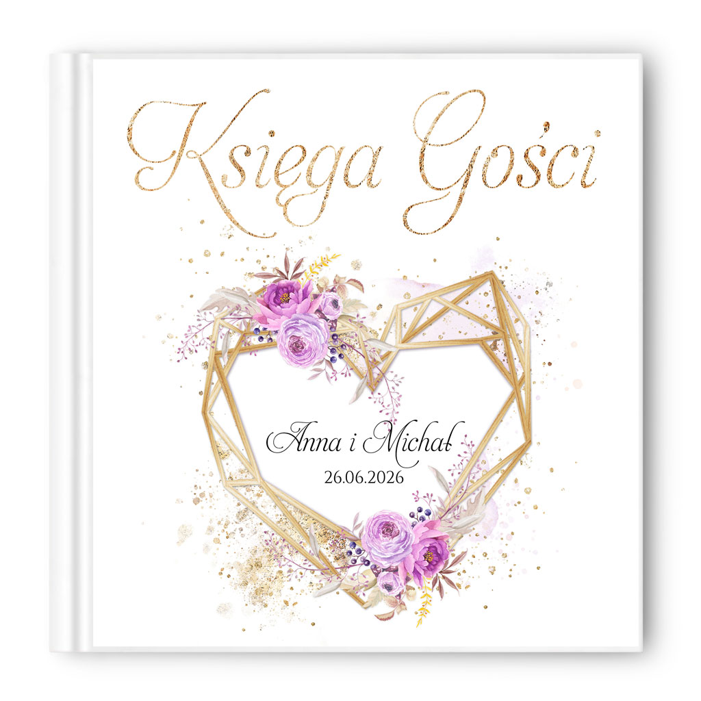 Księga gości weselnych - białe/czarne karty - Ariana2