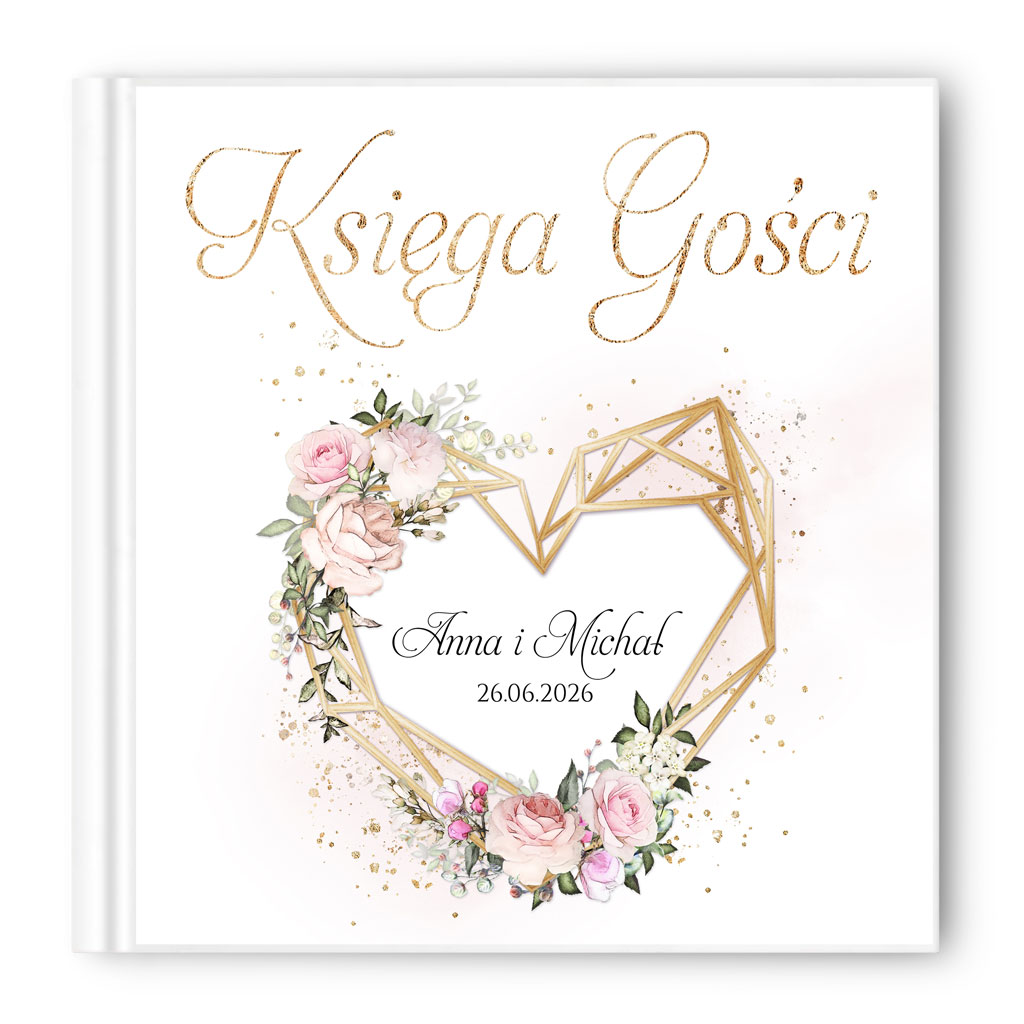 Księga gości weselnych - białe/czarne karty - Ariana2