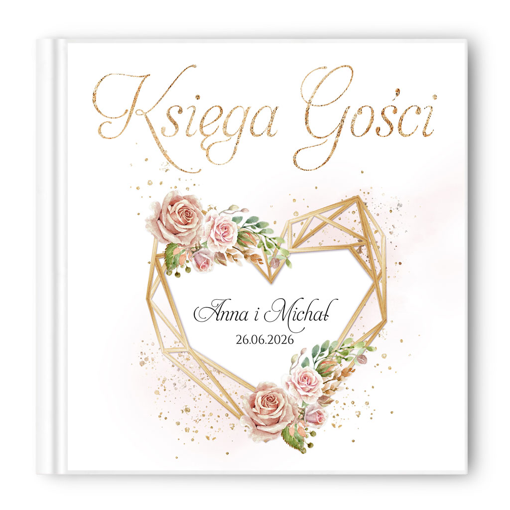 Księga gości weselnych - białe/czarne karty - Ariana2