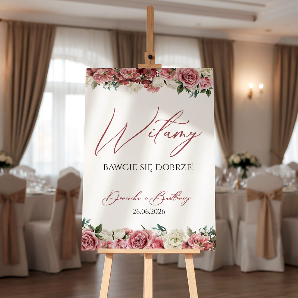 Tablica powitalna 50x70cm PION - Megan