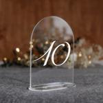 Numerki na stół z pleksi - łuk