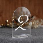 Numerki na stół z pleksi - łuk