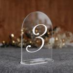 Numerki na stół z pleksi - łuk