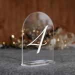 Numerki na stół z pleksi - łuk