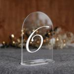Numerki na stół z pleksi - łuk