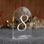 Numerki na stół z pleksi - łuk