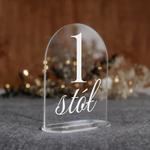 Numerki na stół z pleksi