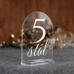 Numerki na stół z pleksi