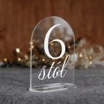 Numerki na stół z pleksi