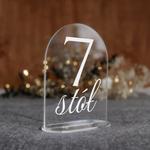 Numerki na stół z pleksi