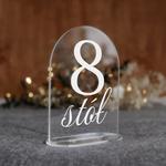 Numerki na stół z pleksi