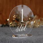 Numerki na stół z pleksi - okrągłe