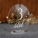 Numerki na stół z pleksi - okrągłe