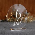 Numerki na stół z pleksi - okrągłe