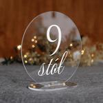Numerki na stół z pleksi - okrągłe